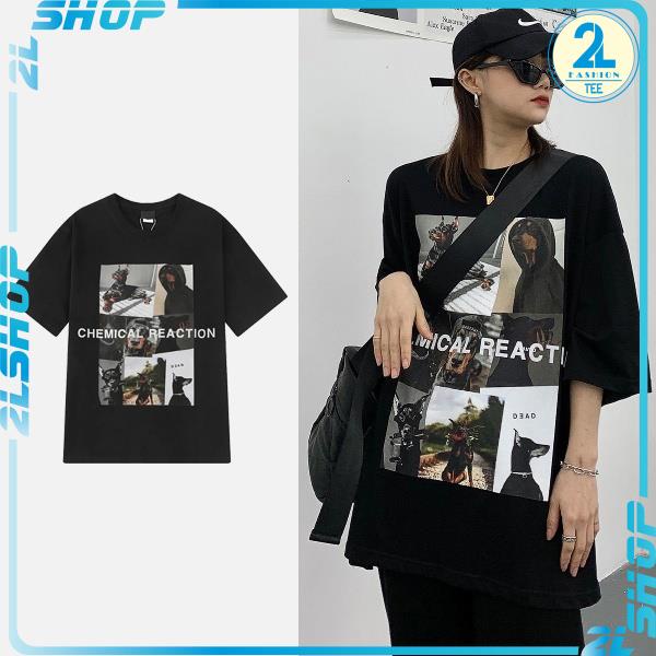 Áo thun tay lỡ D.O.G  CHEMICALL chất cotton sịn  phông Unisex nam nữ Cotton oversize form rộng phong cách Hiphop