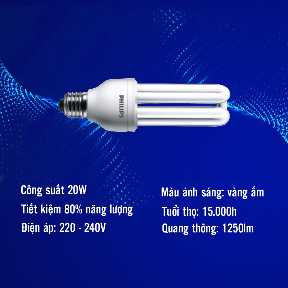 Bóng đèn Philips EcotoneHS 20W E27 - Ánh sáng vàng (01 bóng)