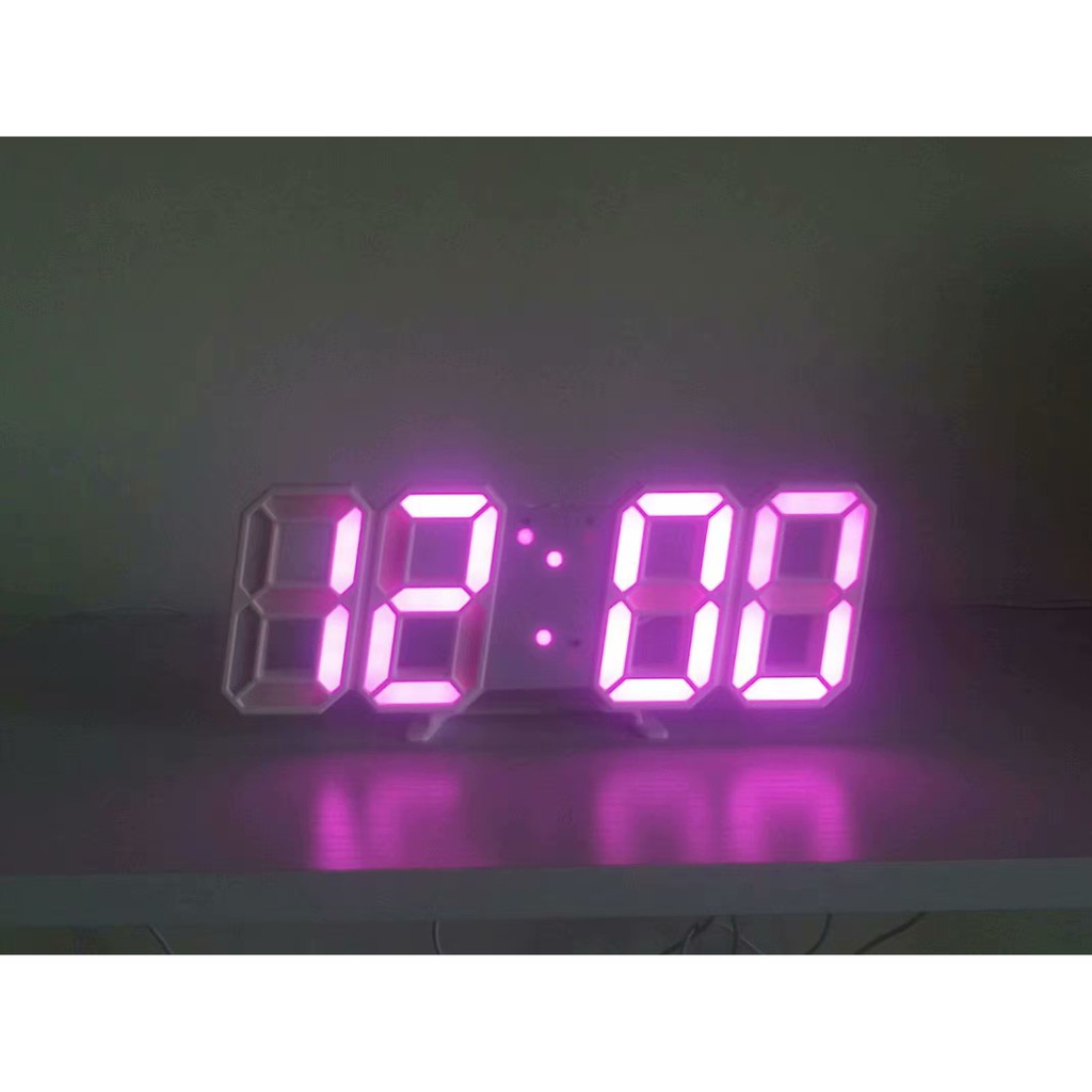 Đồng hồ led 3D để bàn, treo tường ( Có báo thức, Nhiệt độ, Ngày tháng )
