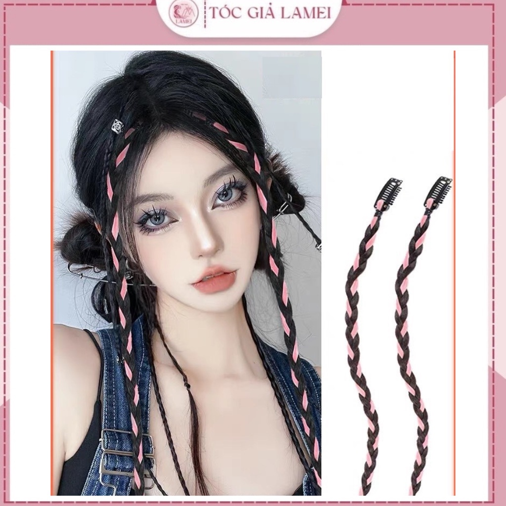 Bím Tóc Giả Thắt Bím Đấm Bốc Bắt Sáng Tự Nhiên Mát Mẻ Dành Cho Nữ