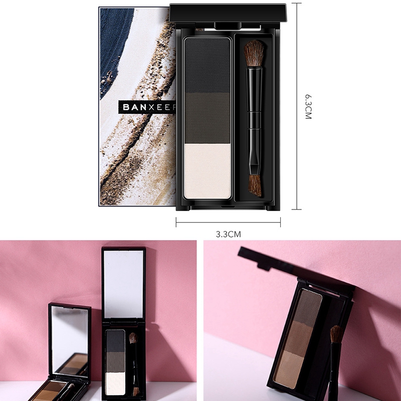 [Hàng mới về] Hộp phấn kẻ lông mày 3 màu BANXEER kháng nước lâu trôi | BigBuy360 - bigbuy360.vn