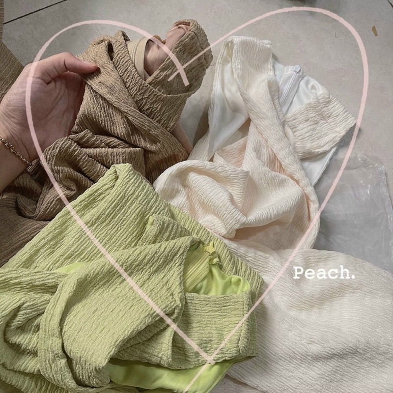 Đầm body cổ yếm chéo to không tay vải xốp nhún dáng dài qua gối 3 màu | BigBuy360 - bigbuy360.vn