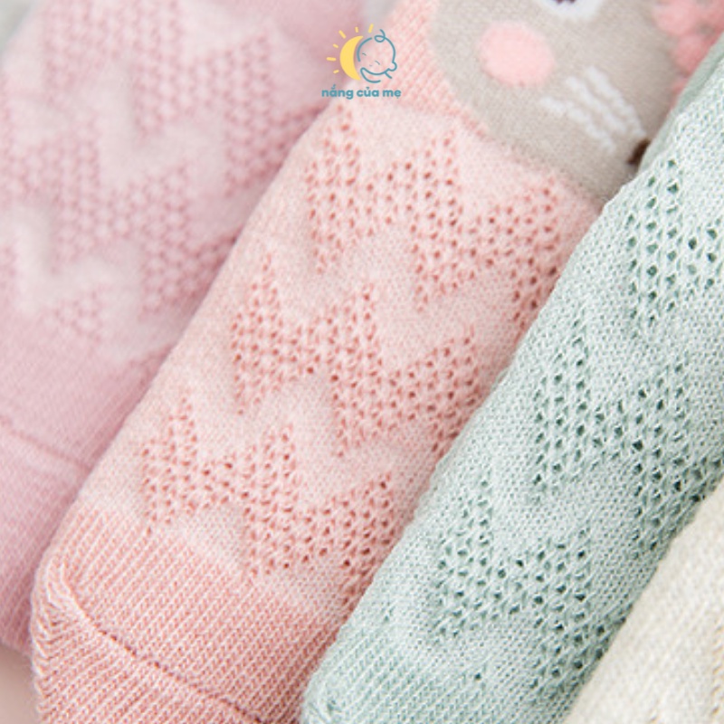 Tất Lưới Cho Bé Nắng Của Mẹ chất liệu Cotton Hữu Cơ siêu mịn, mát chân, thấm hút mồ hôi tốt_HTHU