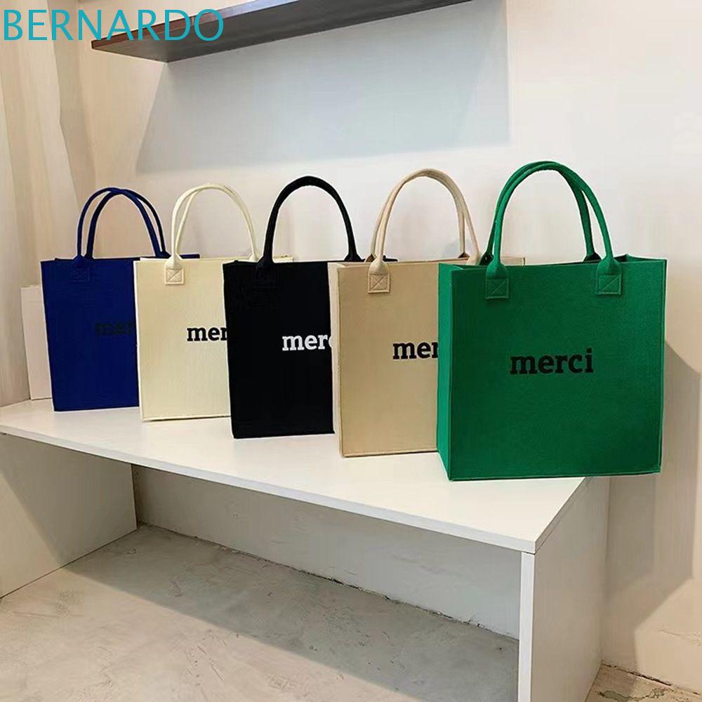 Bernardo Túi Xách Đựng Hộp Cơm Trưa / Đi Biển / Mua Sắm In Chữ Sức Chứa Lớn Phong Cách