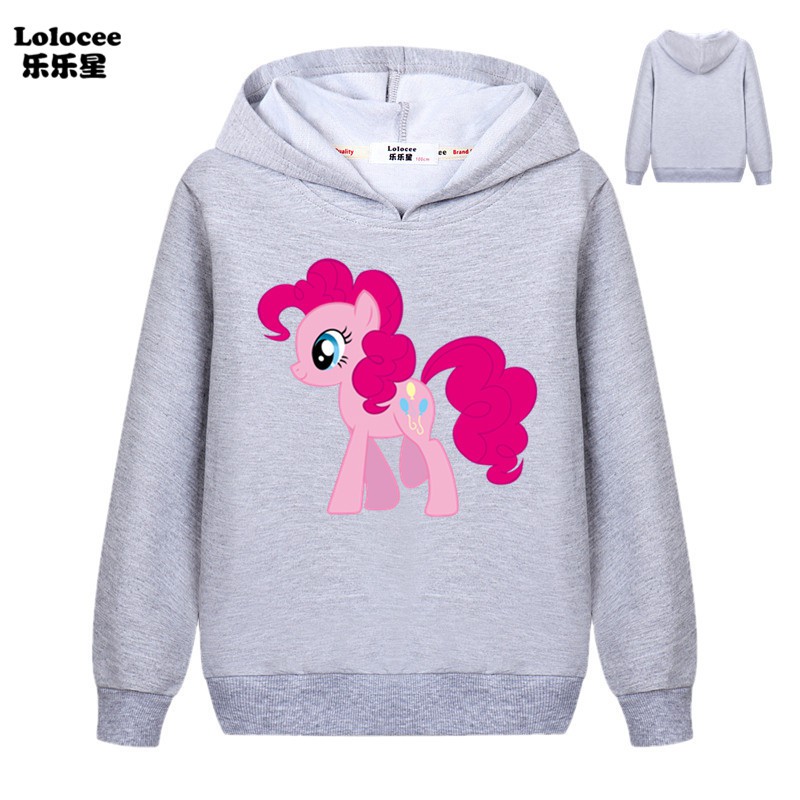 Áo Khoác Hoodie Chui Cổ Nữ In Hình Kỳ Lân Pony