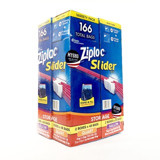 Ziploc Slider - Loại có khoá kéo (1 lốc 4 cây)