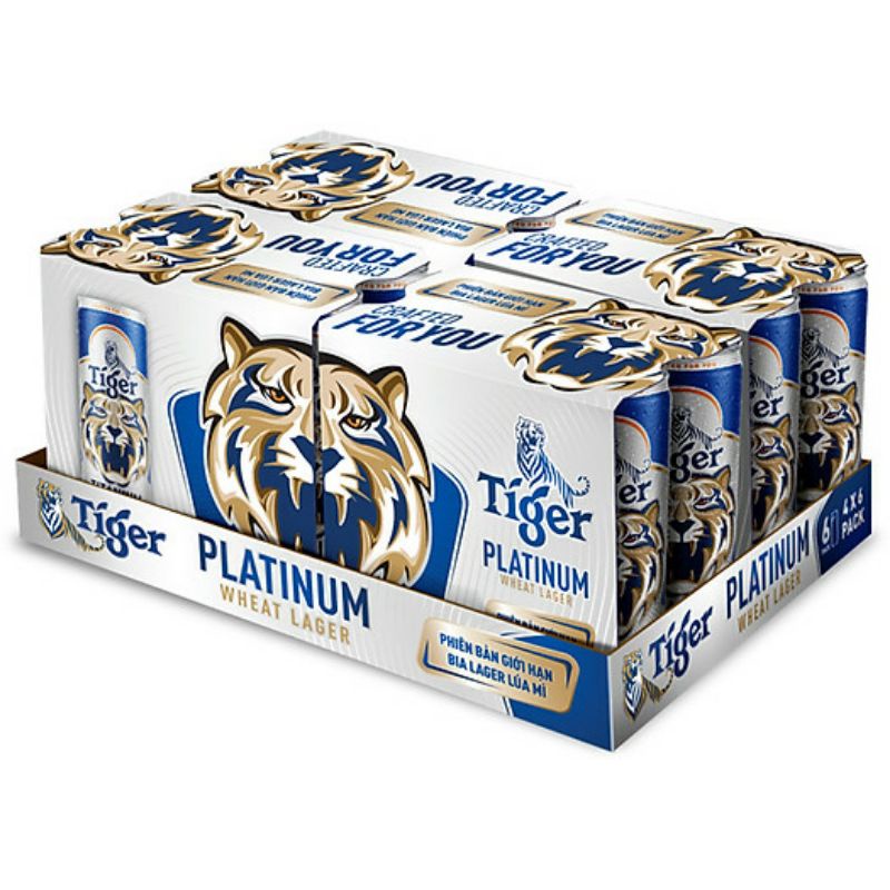 ( Giao hỏa tốc ) Lốc 6 lon Bia lúa mì Tiger Platinum Wheat Lager lon 330ml