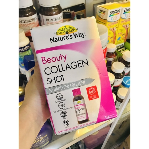 [Giá Sốc] Collagen Shot Natures Way của Úc hộp 10 chai | Thế Giới Skin Care