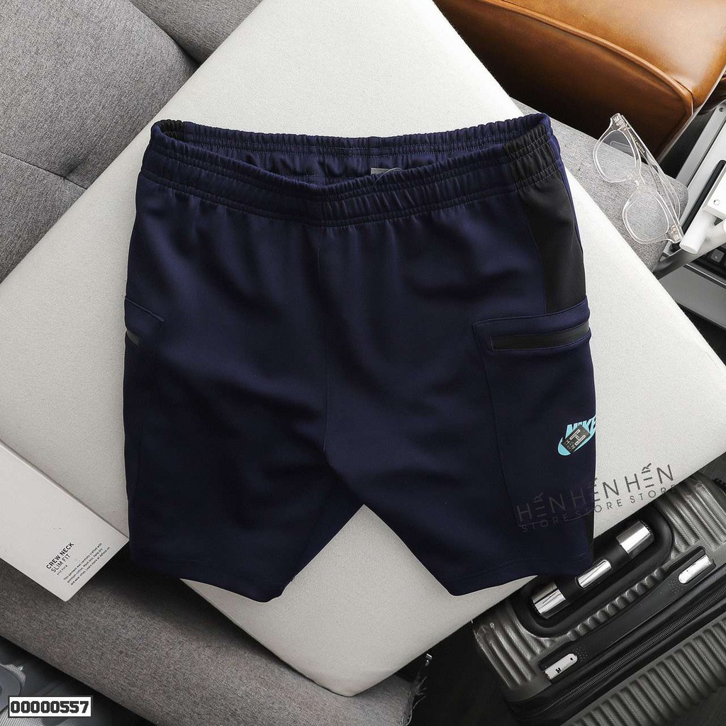 [HẾN STORE MENSWEAR] Quần short thun NK túi zip 4M-thiết kế độc đáo, thun co dãn-00000557