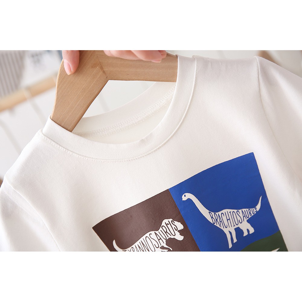 Áo thun bé trai hình khủng long hãng Katoofely - Áo cộc tay trẻ em