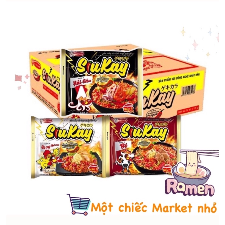 Mì Siukay Acecook 3 vị Bò,Hải sản,Gà cay phô mai | BigBuy360 - bigbuy360.vn