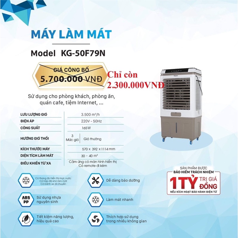 Quạt điều hòa Kangaroo KG50F79N
