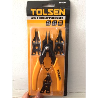 [ CHÍNH HÃNG ] Kìm Mở Chốt Phe 4 Đầu ( 6" / 160mm ) Tolsen 10100 [ Real | TSE ]