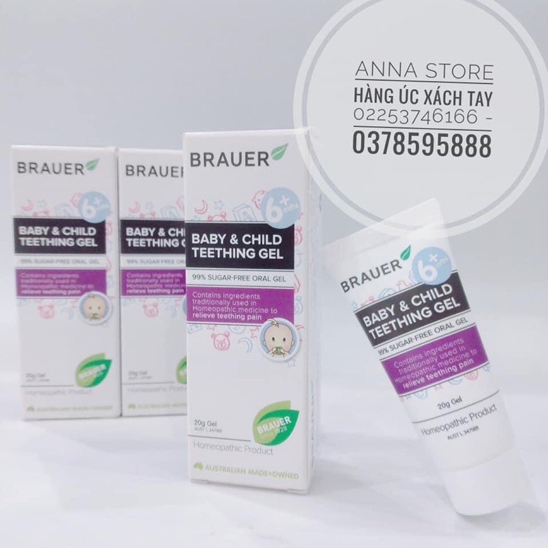 BRAUER BABY & CHILD TEETHING GEL BRAUER - Gel giảm đau răng, lợi cho bé yêu