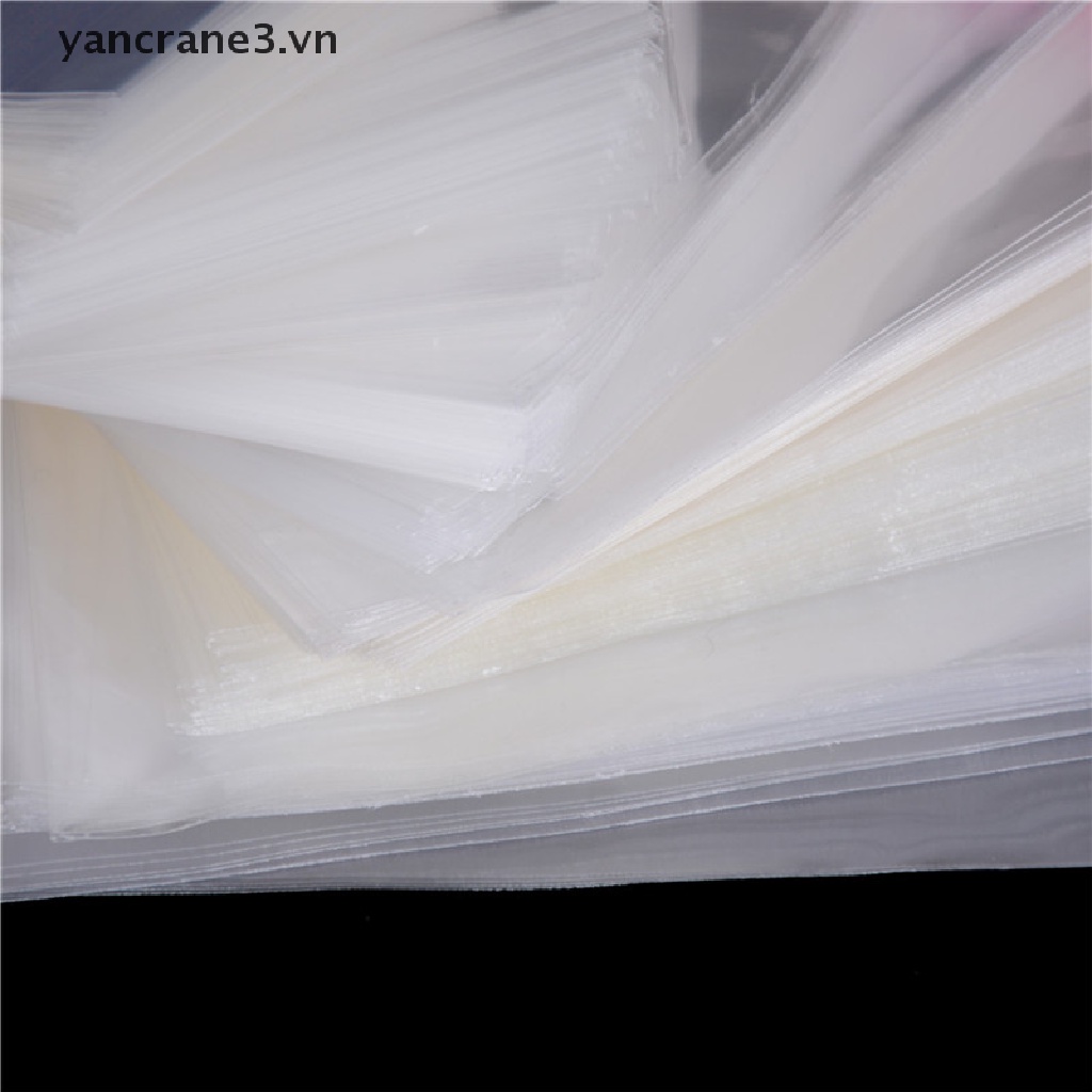 Set 100 túi nhựa OPP trong suốt tự dính đựng trang sức