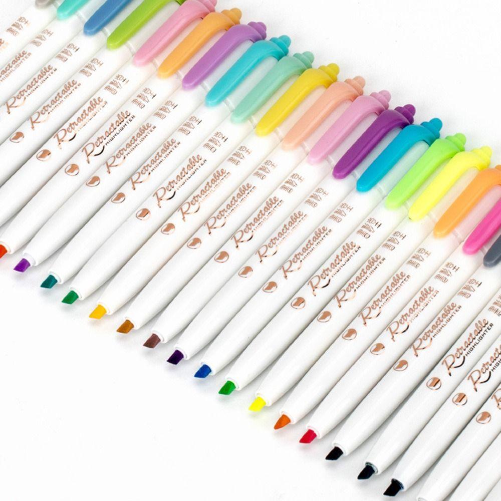 Set 6 Bút Bắt Sáng Nhiều Màu Sắc Dùng Trong Trường Học / Văn Phòng