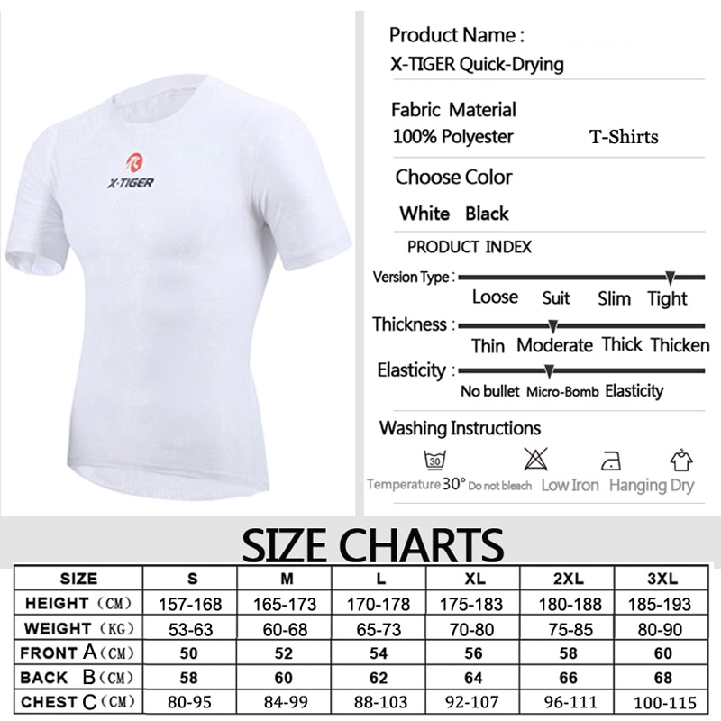 Áo thun đi xe đạp X-TIGER ngắn tay thoải mái đơn giản