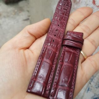 Dây đồng hồ da cá sấu size 18,20,22