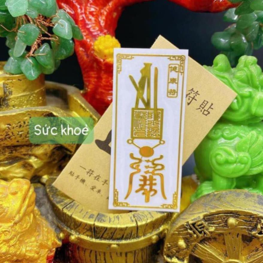 [SHOPEE TRỢ GIÁ] Miếng dán sức khỏe linh phù tài lộc để ví, ốp dán điện thoại máy tính bảng
