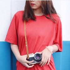 Áo thun trơn tay lỡ màu đỏ mk30