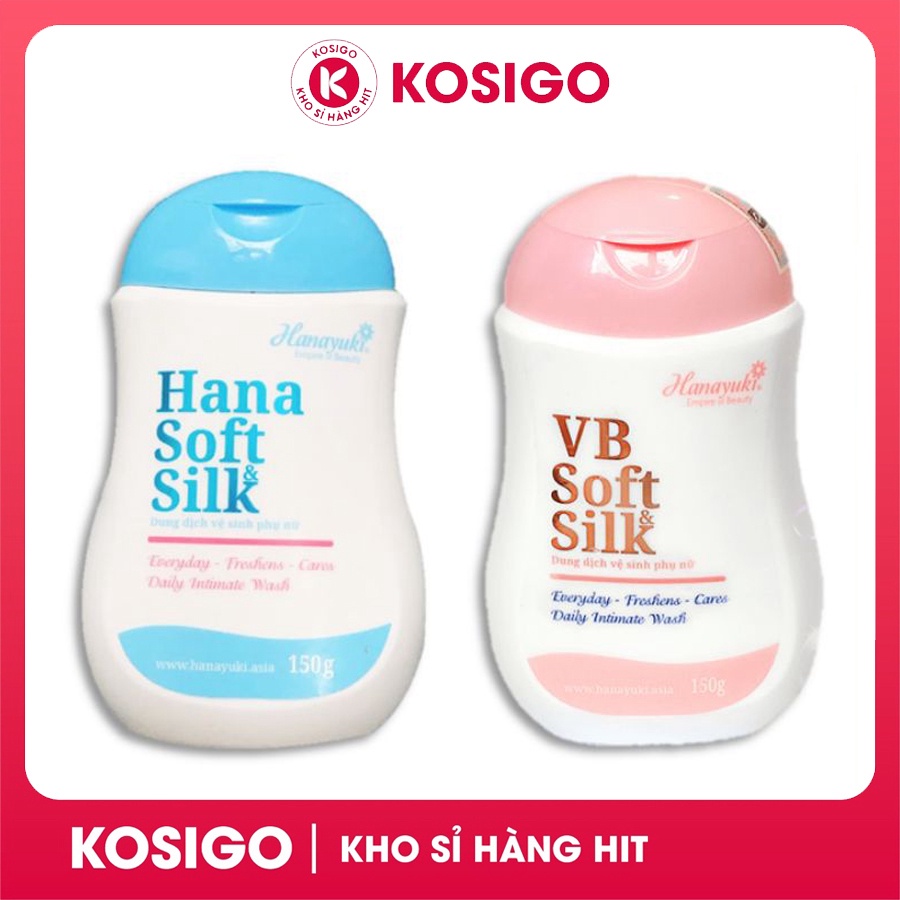 Dung Dịch Vệ Sinh Hana VB Soft Silk Hanayuki 150g dùng được cho cả nam nữ và bà bầu - Kosigo