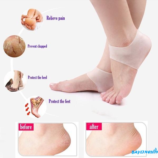 Vớ silicon bảo vệ gót chân dưỡng da chân hiệu quả tiện lợi