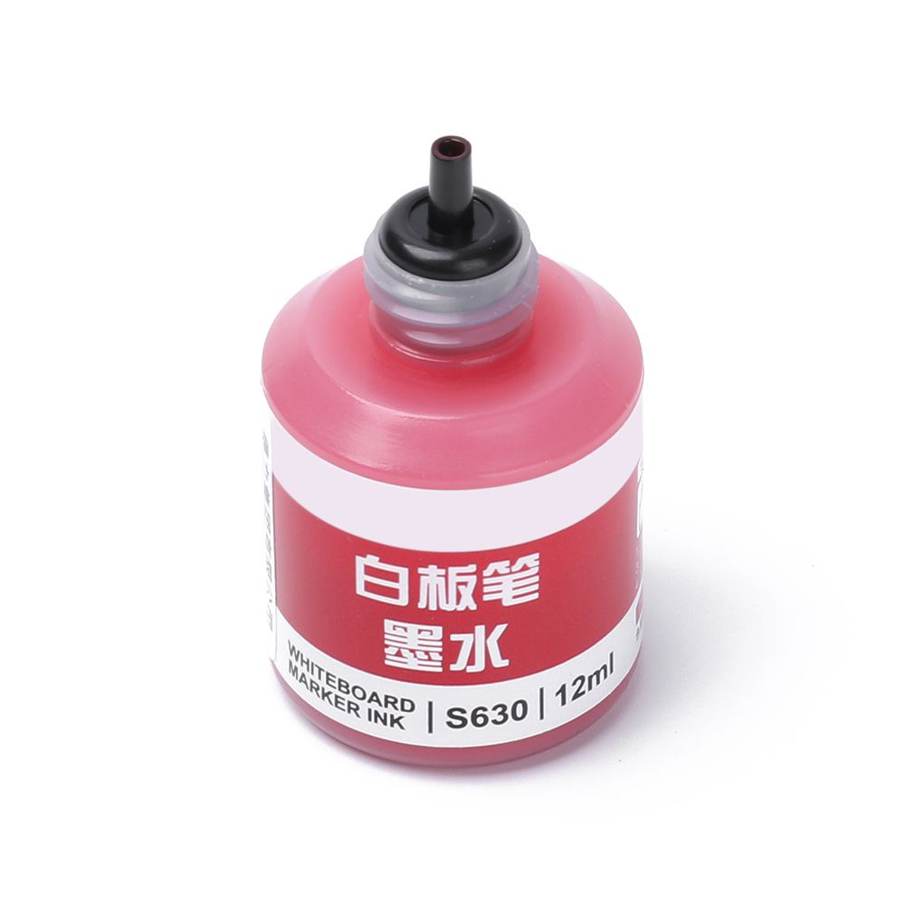 Bình mực 12ml nhanh khô đổ đầy mực cho bút lông viết bảng trắng xóa được không độc hại nhiều màu sắc cho văn phòng