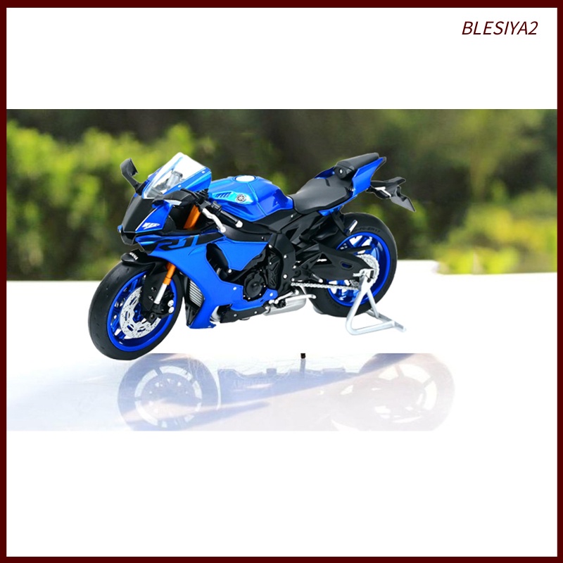 Blue 1/18 Motorcycle Bike Model Yamaha YZF-R1 Motorbike Gift w/ Display Box
