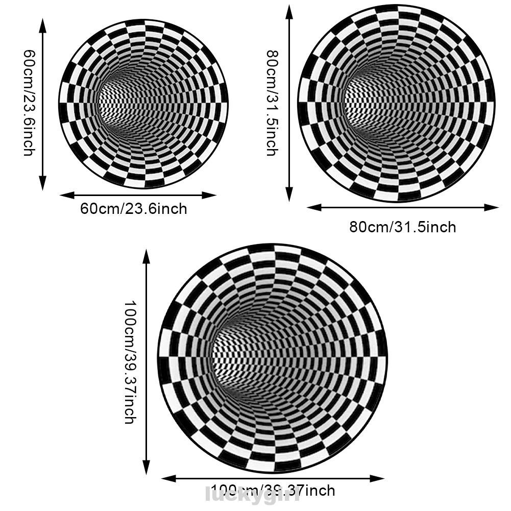 Thảm Tròn 3d Trang Trí Nội Thất Độc Đáo