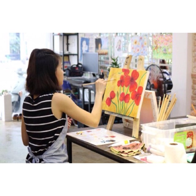 Toan vẽ tranh, canvas. Khung bố kt 30-30&lt;3 loại xịn, căng chắc chắn gỗ đẹp, tặng kèm đinh 3 chân