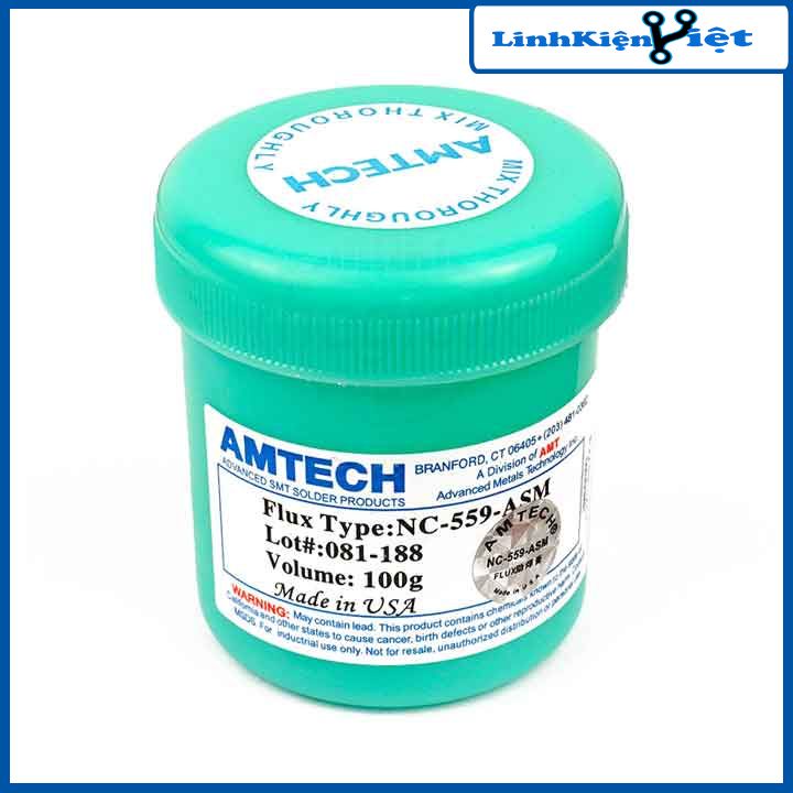 Mỡ hàn, keo hàn Amtech NC-559-ASM 100g hàng chuẩn loại 1