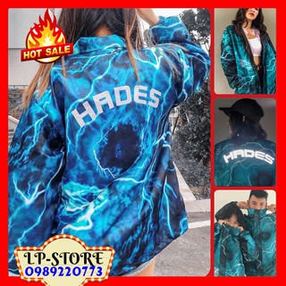 [Tặng Quà] Áo Khoác Dù Nam Nữ Unisex - Áo Jacket Bomber 3D Phản Quang HADES Cực Hot - LP.STORE (có form rộng)