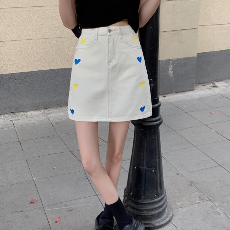 Chân váy jeans chữ A thời trang dành cho nữ