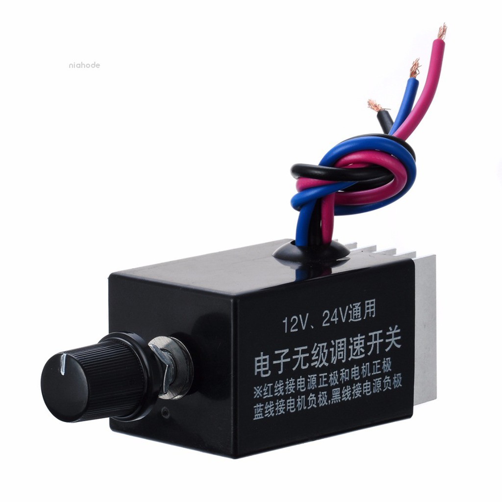 Công tắc điều khiển tốc độ mô tơ DC 12V 24V cho hệ thống quạt sưởi xe hơi tiện dụng