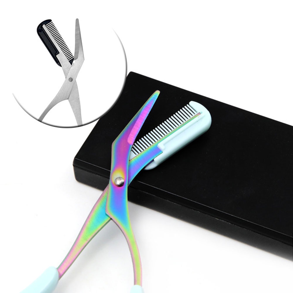 Kéo Tỉa Chân Mày Bằng Thép Không Gỉ Kèm Lược Tiện Dụng