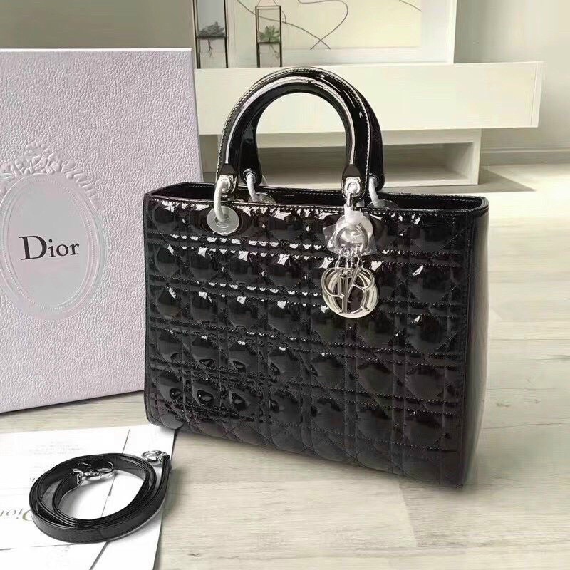 Túi xách nữ - Túi công sở Dior lady 7 ô size 30 FULL BOX