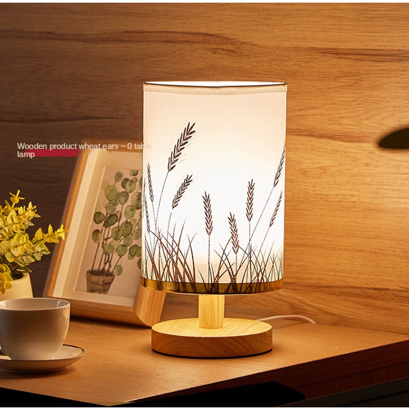 Đèn Led để bàn đầu giường phòng ngủ điều khiển từ xa phong cách Bắc Âu, tiết kiệm năng lượng