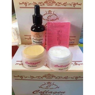 combo serum và kem collagen plus vit e