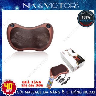 Gối Massage Cổ Hồng Ngoại 8 Bi Thế Hệ Mới Cao Cấp Bảo Hành CHÍNH HÃNG