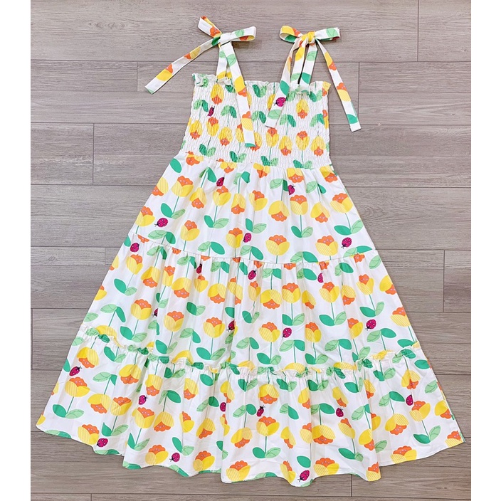 Váy maxi hoa smock-HÀNG SALE KO ĐỔI TRẢ
