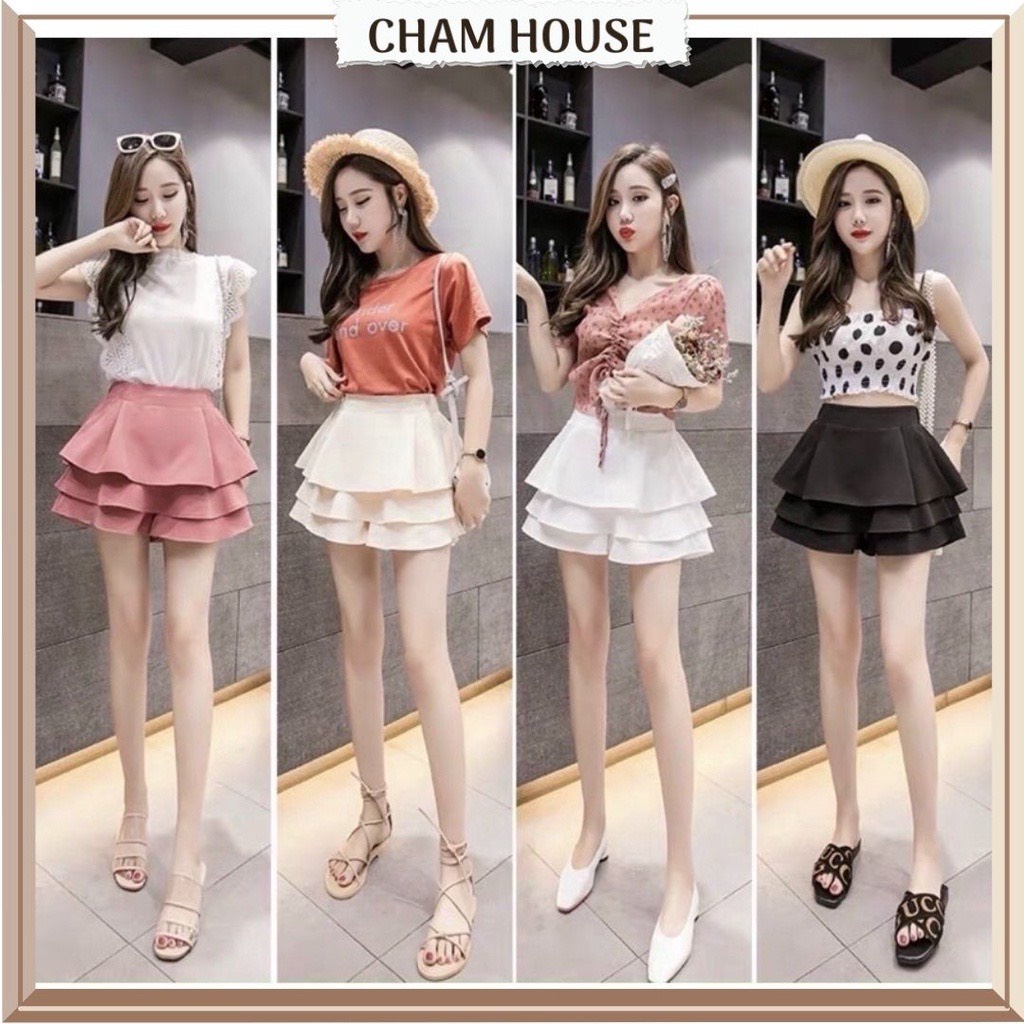 Chân váy 3 tầng dây kéo sau chất tuyết mưa hot đủ size