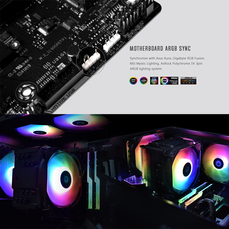 Tản Nhiệt CPU ID-Cooling SE-226-XT ARGB Hỗ Trợ LGA1700 / AM5 New BH 24T