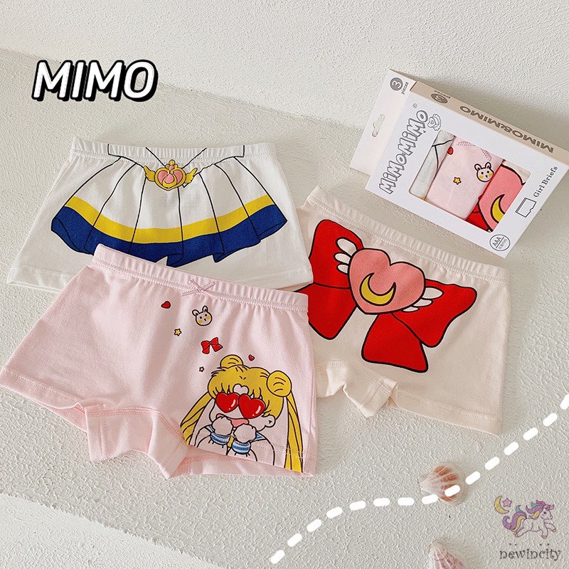 Set 3 quần lót hoạ tiết hoạt hình cho bé gái