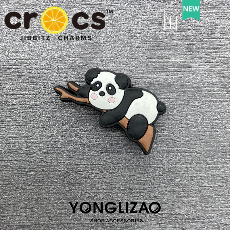 Crocs Phụ Kiện Trang Trí Trên Cùng Giày crocs jibbitz charms Động Vật Ngựa Vằn Gấu Trúc Hoa Hoạt Hình Thời Trang DIY