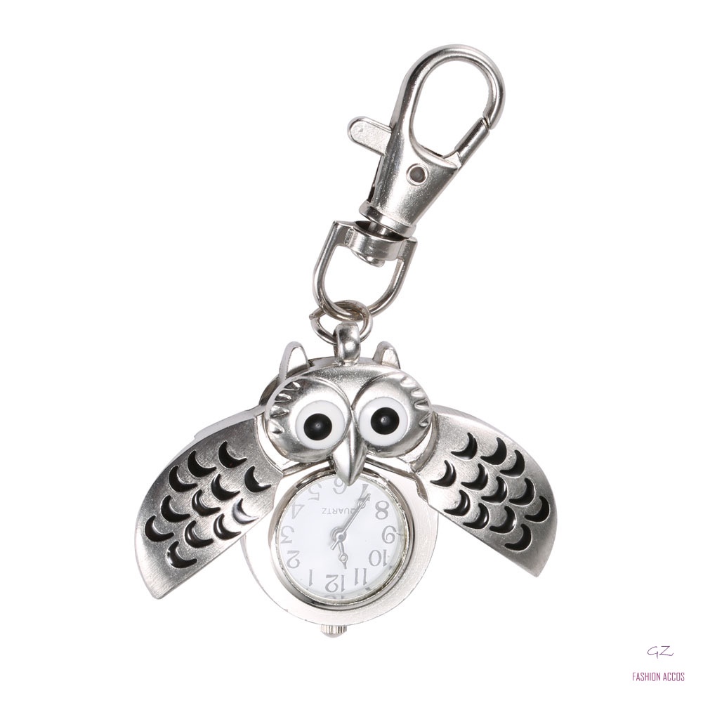 Móc Khóa Kim Loại Hình Đồng Hồ Quả Quýt Thời Trang Unisex