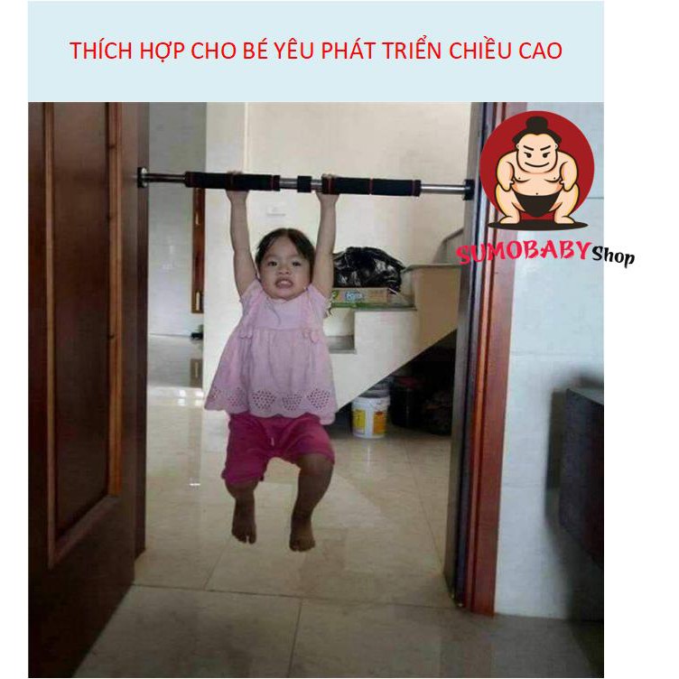 Xà đơn treo tường gắn cửa dụng cụ tập gym tại nhà, xà đơn inox gắn cửa gắn tường đa năng bản nâng cấp không cần bắt vít