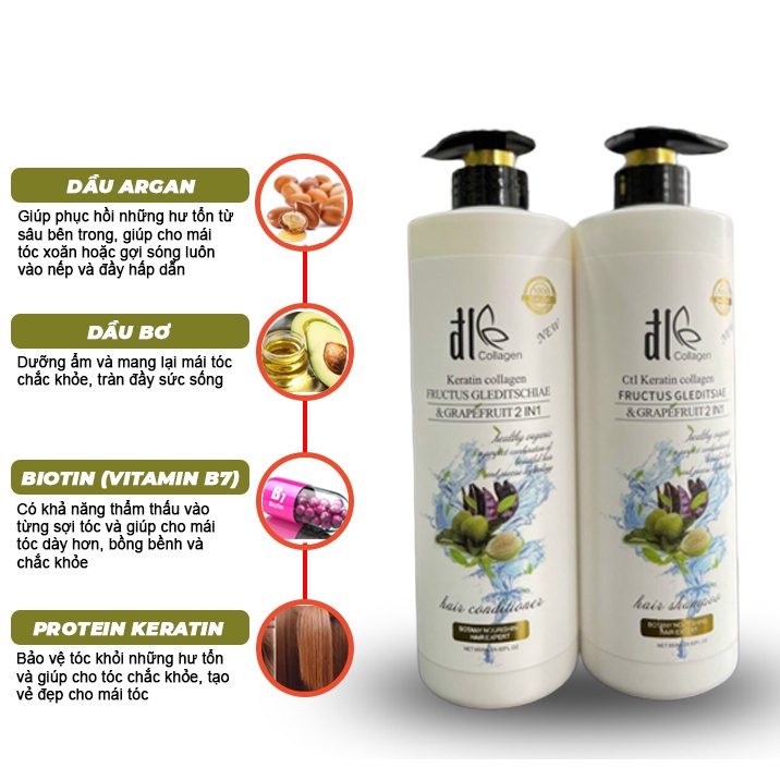 Cặp Dầu Gội xả Bồ Kết Hoa Bưởi ĐL 850ML | Giảm Rụng Tóc, Phục Hồi Tóc Khô Xơ, Hư Tổn | Chính Hãng