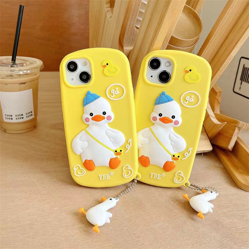 Ốp Điện Thoại Mềm Chống Sốc In Hình Vịt Hoạt Hình Cho iPhone 7 8P X XS XR XSMAX 11 12 13promax