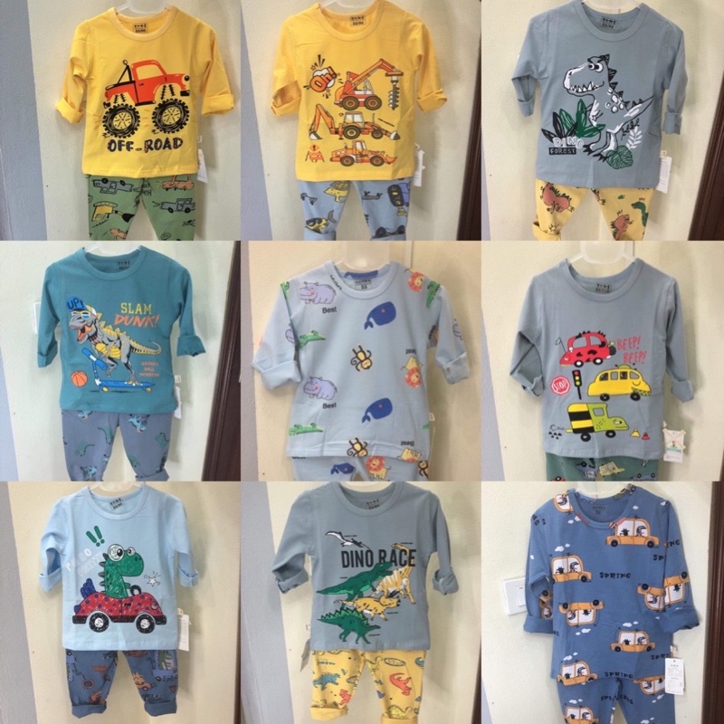Bộ cotton thu đông cho bé
