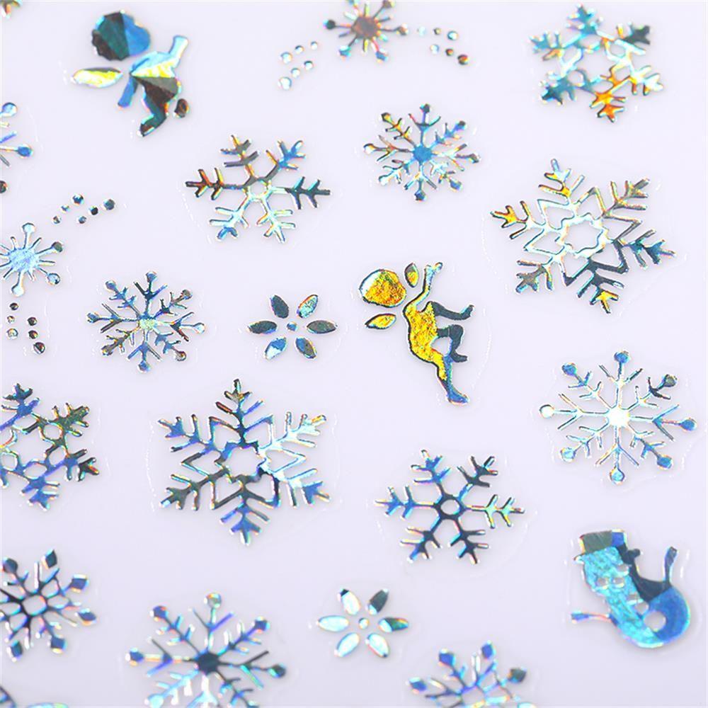 ME Sticker Dán Móng Hoạ Tiết Bông Tuyết 3D